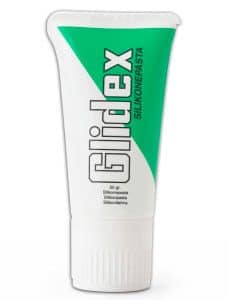 Unipak Glidex silikonpasta, drikkevandsgodkendt, 50 g med påføringssvamp