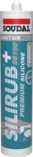 SOUDAL silikone fuge Silirub+ S8100 310ml (Mellemgrå)